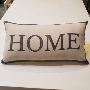 Rodeo Home Gray and Beige Oblong 26x13 Accent Throw Pillow